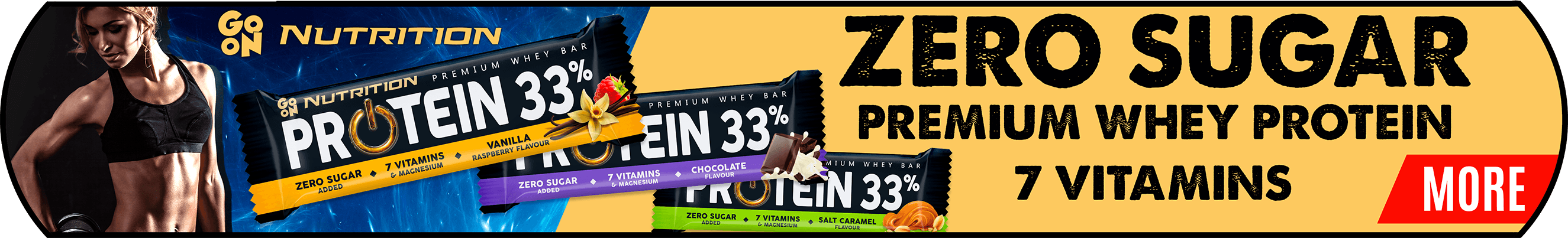 Go On 33 Protein Bar Banner